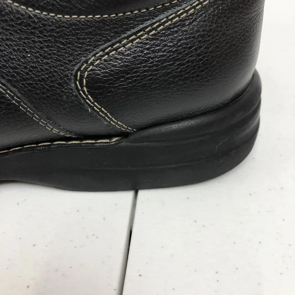 Johnston & Murphy Mens 13 M Black Comfort Shuler Bike Toe Oxford Shoes 207222